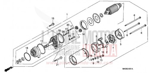 MOTEUR DE DEMARRAGE (GL1500L/AM/SEM/AN/SEN) GL1500SEM de 1991